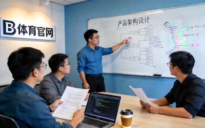 B体育官网技术研发团队正在讨论产品架构与代码评审