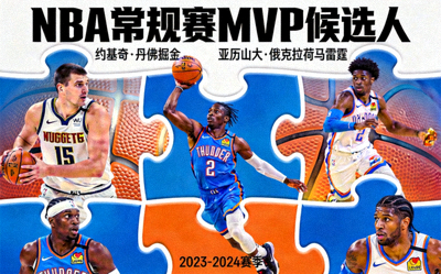 NBA常规赛MVP候选人约基奇、亚历山大等球星拼图图片