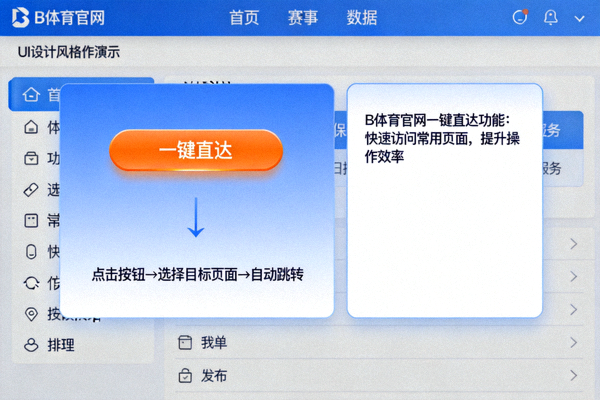 B体育官网一键直达功能界面操作演示图片